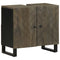 vidaXL 5 Piece Bathroom Furniture Set Black Solid Wood Mango