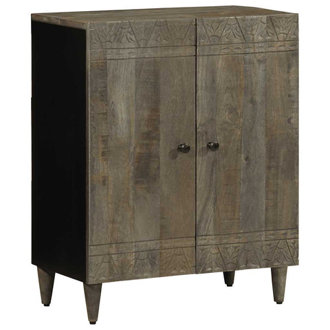 vidaXL 3 Piece Sideboards Light Grey 60x33.5x75 cm Solid Wood Mango