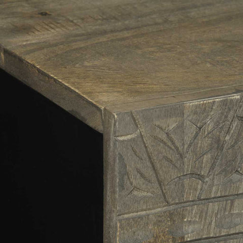 vidaXL 3 Piece Sideboards Light Grey 60x33.5x75 cm Solid Wood Mango