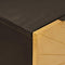 vidaXL Sideboard 2 pcs Black and Gold 60 x 33 x 75 cm Solid mango wood