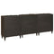 vidaXL Sideboard 3 pcs Black and Gold 60 x 33 x 75 cm Solid mango wood