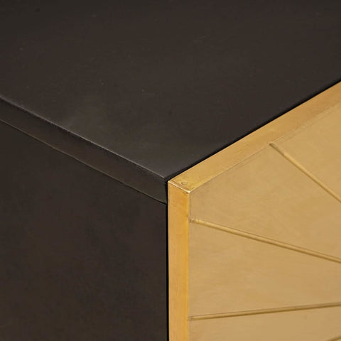 vidaXL Bathroom Furniture Sets 2 pcs Black and Gold 62 x 33 x 58 cm