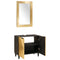 vidaXL Bathroom Furniture Sets 2 pcs Black and Gold 62 x 33 x 58 cm