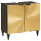 vidaXL Bathroom Furniture Sets 2 pcs Black and Gold 62 x 33 x 58 cm