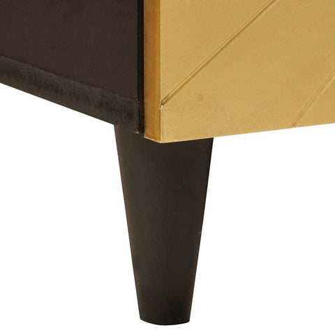 vidaXL Bathroom Furniture Sets 3 pcs Black and Gold 38 x 33 x 160 cm