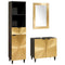 vidaXL Bathroom Furniture Sets 3 pcs Black and Gold 38 x 33 x 160 cm