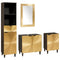 vidaXL Bathroom Furniture Sets 4 pcs Black and Gold 38 x 33 x 160 cm