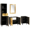 vidaXL Bathroom Furniture Sets 4 pcs Black and Gold 38 x 33 x 160 cm