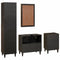 vidaXL Bathroom Furniture Sets 4 pcs Black and Gold 38 x 33 x 160 cm