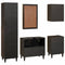 vidaXL Bathroom Furniture Sets 5 pcs Black and Gold 38 x 33 x 160 cm