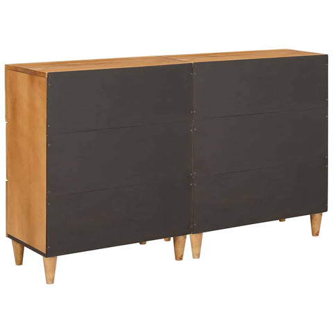 vidaXL Sideboard 2 pcs Brown 60 x 33 x 75 cm Solid mango wood