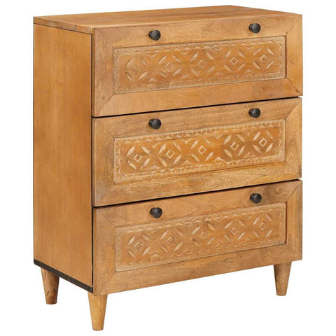 vidaXL Sideboard 3 pcs Brown 60 x 33 x 75 cm Solid mango wood