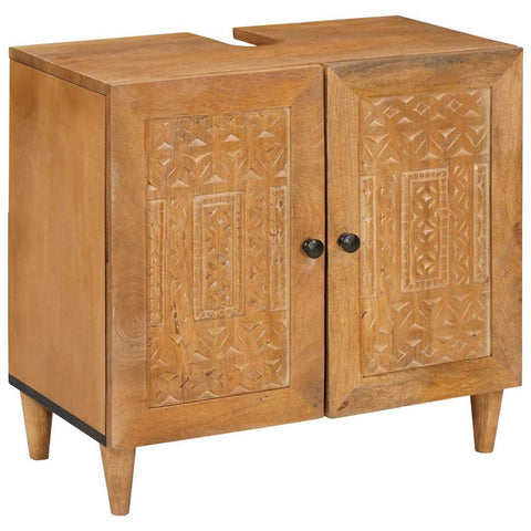 vidaXL Bathroom Furniture Set with Drawer 3 pcs Brown 38 x 33 x 160 cm