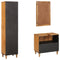 vidaXL Bathroom Furniture Set with Drawer 3 pcs Brown 38 x 33 x 160 cm
