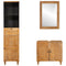 vidaXL Bathroom Furniture Set with Drawer 3 pcs Brown 38 x 33 x 160 cm