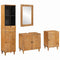 vidaXL Bathroom Furniture Set with Drawer 4 pcs Brown 38 x 33 x 160 cm