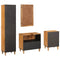 vidaXL Bathroom Furniture Set with Drawer 4 pcs Brown 38 x 33 x 160 cm