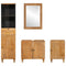 vidaXL Bathroom Furniture Set with Drawer 4 pcs Brown 38 x 33 x 160 cm