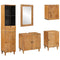 vidaXL Bathroom Furniture Set with Drawer 5 pcs Brown 38 x 33 x 160 cm