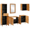 vidaXL Bathroom Furniture Set with Drawer 5 pcs Brown 38 x 33 x 160 cm