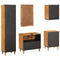 vidaXL Bathroom Furniture Set with Drawer 5 pcs Brown 38 x 33 x 160 cm