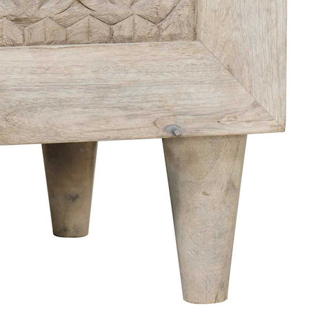 vidaXL Sideboard 2 pcs White 60 x 33 x 75 cm Solid mango wood