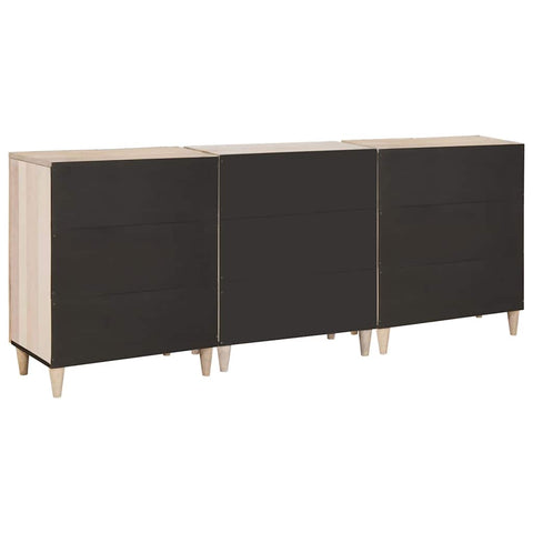 vidaXL Sideboard 3 pcs White 60 x 33 x 75 cm Solid mango wood