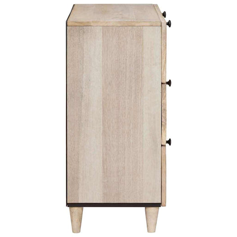 vidaXL Sideboard 3 pcs White 60 x 33 x 75 cm Solid mango wood