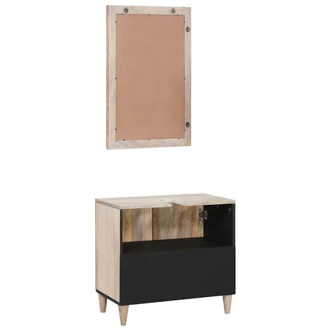 vidaXL Bathroom Furniture Set Wall-mounted 2 pcs White 62 x 33 x 58 cm