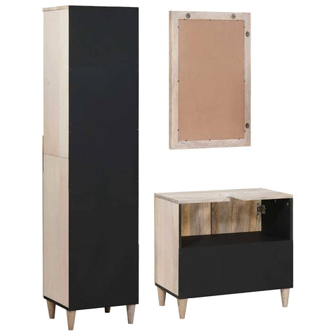 vidaXL Bathroom Furniture Set with Drawer 3 pcs White 38 x 33 x 160 cm