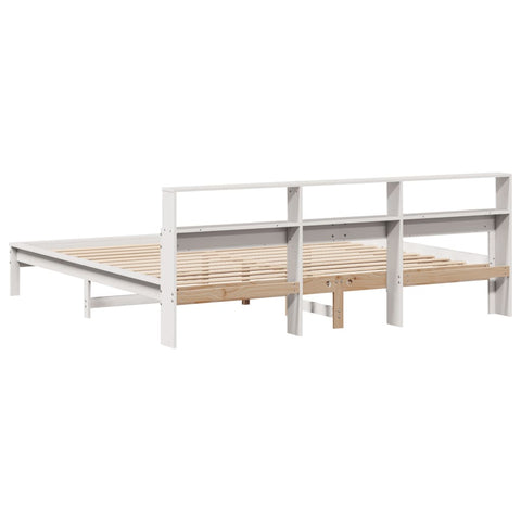 vidaXL Bed Frame without Mattress White 200x200 cm Solid Wood Pine