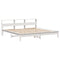 vidaXL Bed Frame without Mattress White 180x200 cm Super King Solid Wood Pine