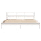 vidaXL Bed Frame without Mattress White 180x200 cm Super King Solid Wood Pine