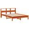 vidaXL Bed Frame without Mattress Wax Brown 140x200 cm Solid Wood Pine
