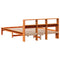vidaXL Bed Frame without Mattress Wax Brown 140x200 cm Solid Wood Pine
