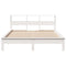 vidaXL Bed Frame without Mattress White 135x190 cm Double Solid Wood Pine