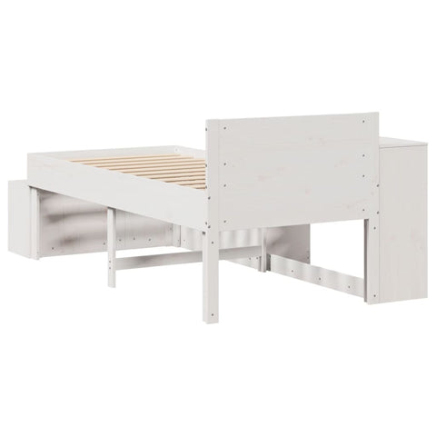 vidaXL Bed Frame without Mattress White 90x200 cm Solid Wood Pine