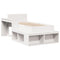 vidaXL Bed Frame without Mattress White 75x190 cm Small Single Solid Wood Pine