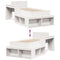 vidaXL Bed Frame without Mattress White 75x190 cm Small Single Solid Wood Pine