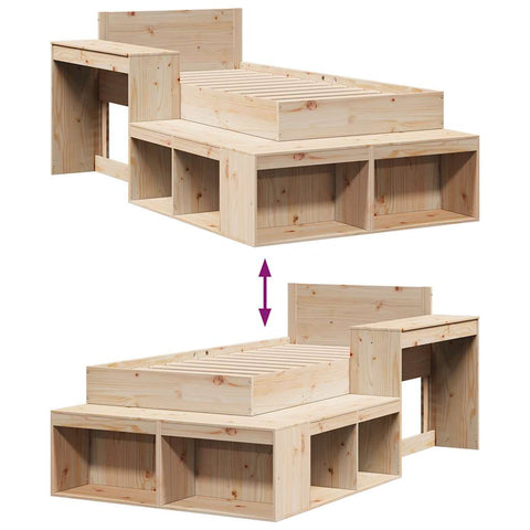 vidaXL Bed Frame without Mattress 80x200 cm Solid Wood Pine
