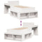 vidaXL Bed Frame without Mattress White 80x200 cm Solid Wood Pine
