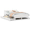 vidaXL Bed Frame without Mattress White 150x200 cm King Size Solid Wood Pine