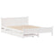 vidaXL Bed Frame without Mattress White 150x200 cm King Size Solid Wood Pine