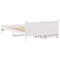 vidaXL Bed Frame without Mattress White 150x200 cm King Size Solid Wood Pine