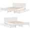 vidaXL Bed Frame without Mattress White 150x200 cm King Size Solid Wood Pine