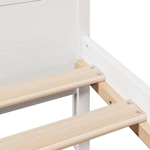 vidaXL Bed Frame without Mattress White 140x190 cm Solid Wood Pine