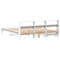 vidaXL Bookcase Bed without Mattress White 200x200 cm Solid Wood Pine