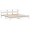 vidaXL Bookcase Bed without Mattress White 200x200 cm Solid Wood Pine