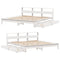 vidaXL Bookcase Bed without Mattress White 180x200 cm Super King Solid Wood Pine