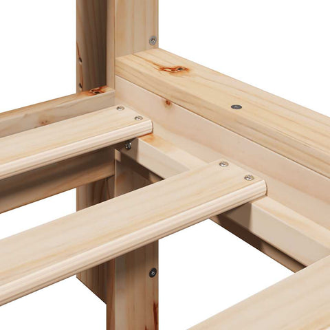 vidaXL Bookcase Bed without Mattress 150x200 cm King Size Solid Wood Pine